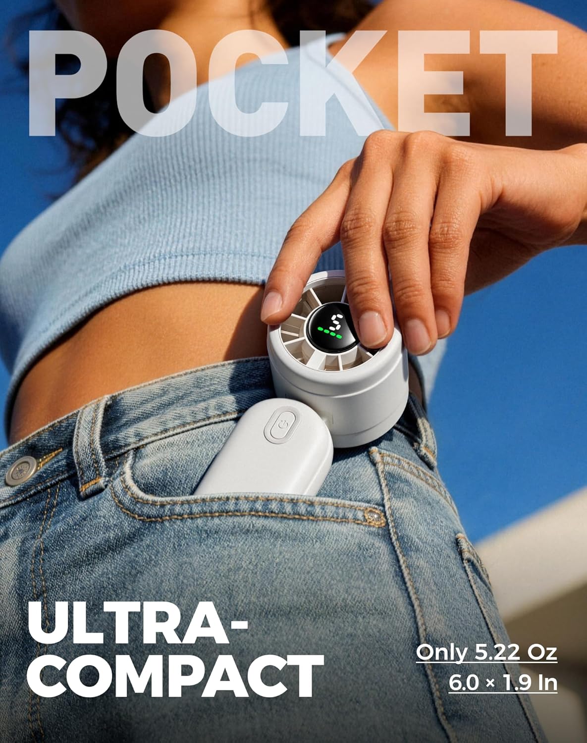 Mini Handheld Turbowaaier 4000mAh 3-in-1 Draagbaar - Wit