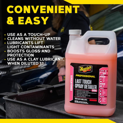 Meguiar's Last Touch Spray Detailer Verwyder Stof, Vlekke, Vingerafdrukke Verhoog Beskerming, (1 Gallon)