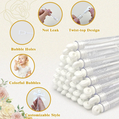 Mini White Bubbles for Kids (42 Count) Wedding Party Favors Gifts