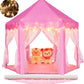 Monobeach Princess Tent Girls Large Playhouse Kids Castle Play Tent with Star Lights Toy for Children Indoor and Outdoor Games, 55'' x 53'' (DxH) (Pink Princess Tent with Play Mat)