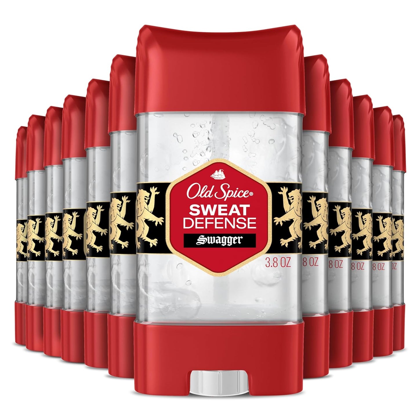 Old Spice Sweat Defense Antiperspirant Deodorant for Men, 24/7 Sweat & Odor Protection - (Clear Gel) - Swagger Scent (12 Pack))