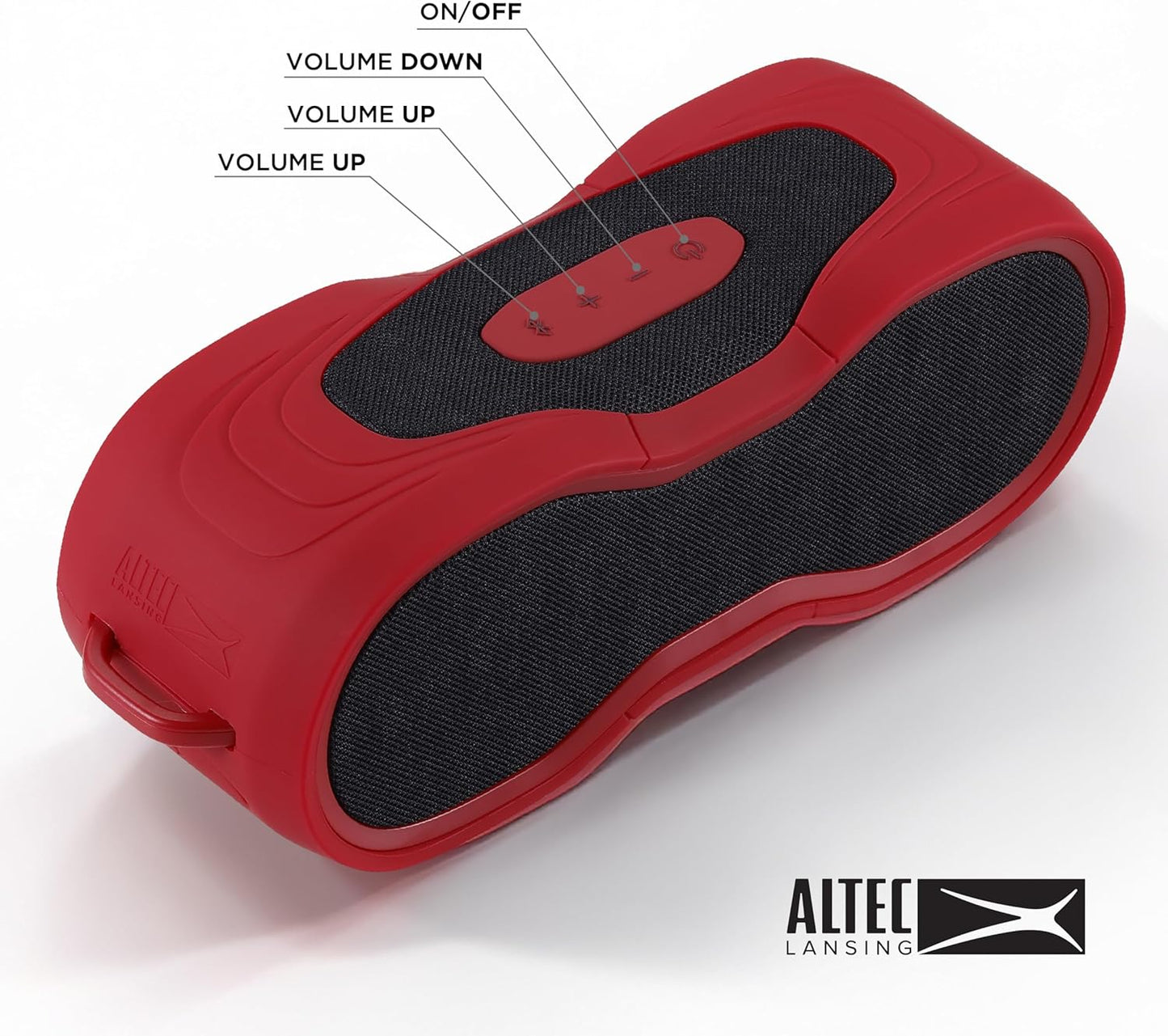 Altec Lansing BoomJacket XL Draadlose Bluetooth-luidspreker, Magnetiese Waterdigte Luidspreker, IPX7 Buitelugluidspreker met 24H Speeltyd, Draagbare Luidspreker met Karabiner, Monteerbaar, Vinniglaai