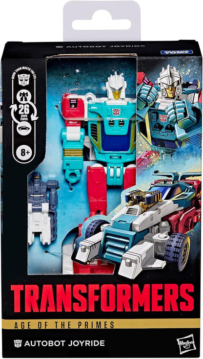 Transformers Age of the Primes Autobot Joyride, Deluxe Class 5.25-inch Converting Action Figure, Robot Toys for Ages 8+