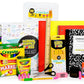Back to School Supply Box Grades K-5 - School Supply Boxes - 32 Piece School Supplies Kit Includes Markers, Crayons, Pencils, Scissors, Folders, Glue Sticks, Notebook, and Composition Book