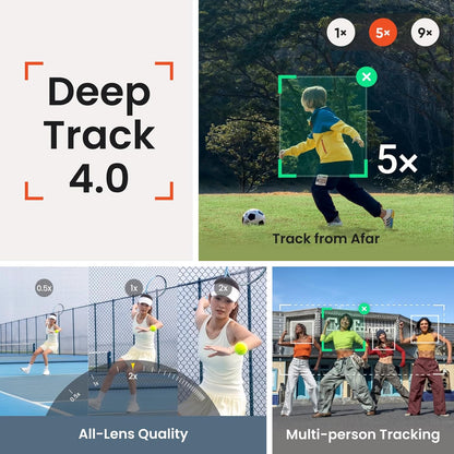 Insta360 Flow 2 Pro White - Industry-First AI Phone Gimbal with Apple DockKit, Pioneering 360º Pan Tracking, Free Tilt, Built-in Tripod/Selfie Stick, Portable Vlog/Travel Stabilizer