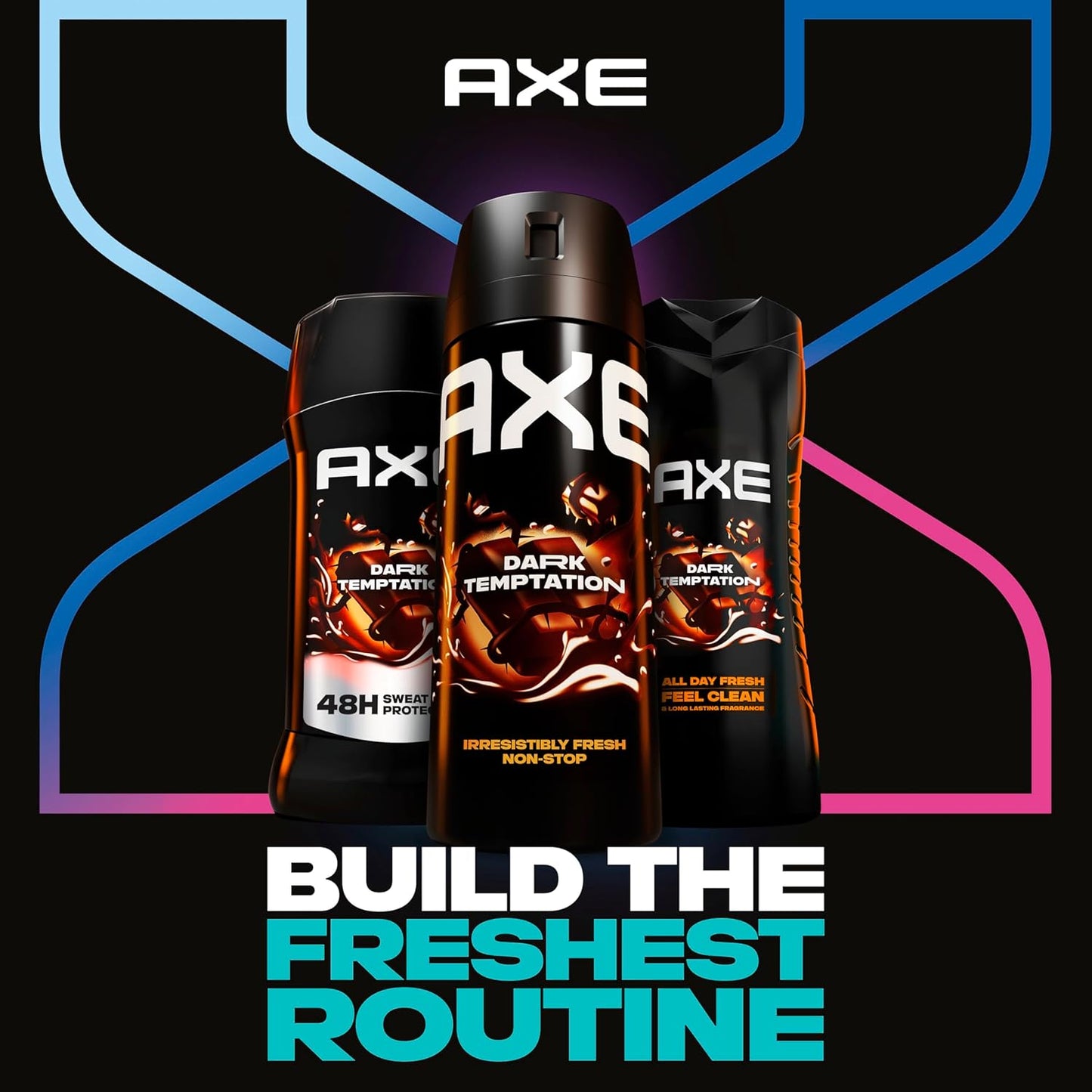 AXE Body Spray Deodorant Dark Temptation for Long Lasting Odor Protection Deodorant for Men Formulated Without Aluminum - 4.0 oz (Pack of 2)
