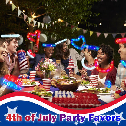 36 PCS Bulk Patriotic Party Favors - Glow Sticks Pop Tubes Toys for Kids