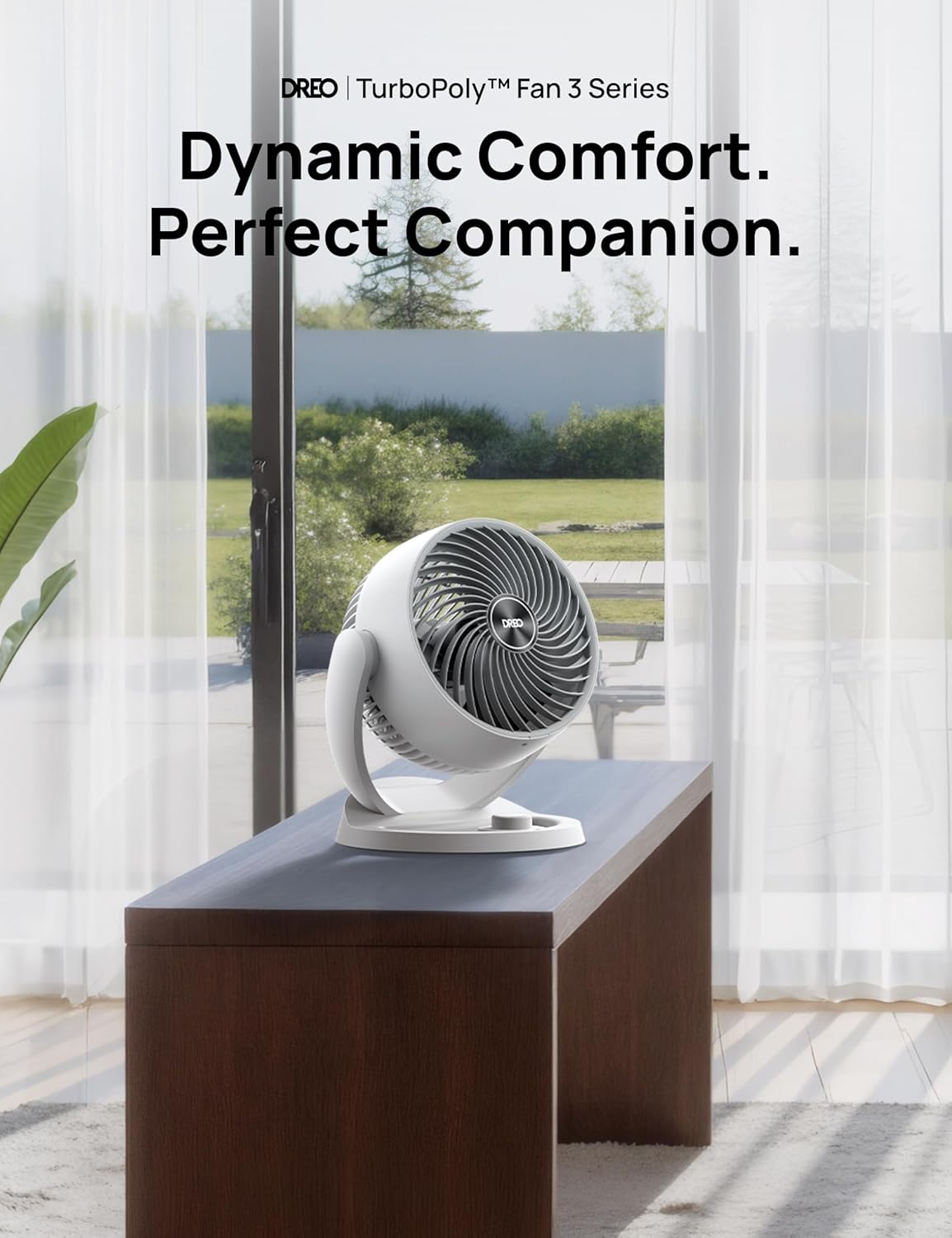 12" Lessenaarwaaier 70vt Kragtige Lugvloei, 28db Stil Tafel Lugresirkuleerder vir Hele Kamer, 120° Verstelbare Kanteling, 3 Spoed - Wit