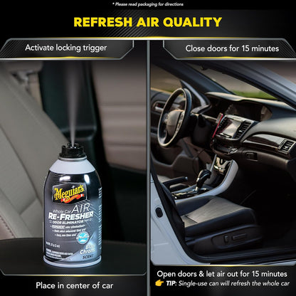 Meguiar's Heelmotor Lugverfrisser Swart Chroom Geur - 2oz