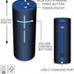 Ultimate Ears MEGABOOM 4 Portable Waterproof Bluetooth Speaker, 360-Degree Sound, Thundering Bass, 147ft Range, 20-Hour Battery, Floating Speaker - Blue