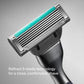 Razor Shaving Kit for Men - Premium Handle and 3 Razor Blade Cartridges - Advanced Pivoting System - Clay