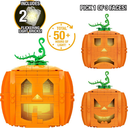 Brickcraft Brick O’-Lantern Building Kit, 233 Pieces | Halloween Pumpkin
