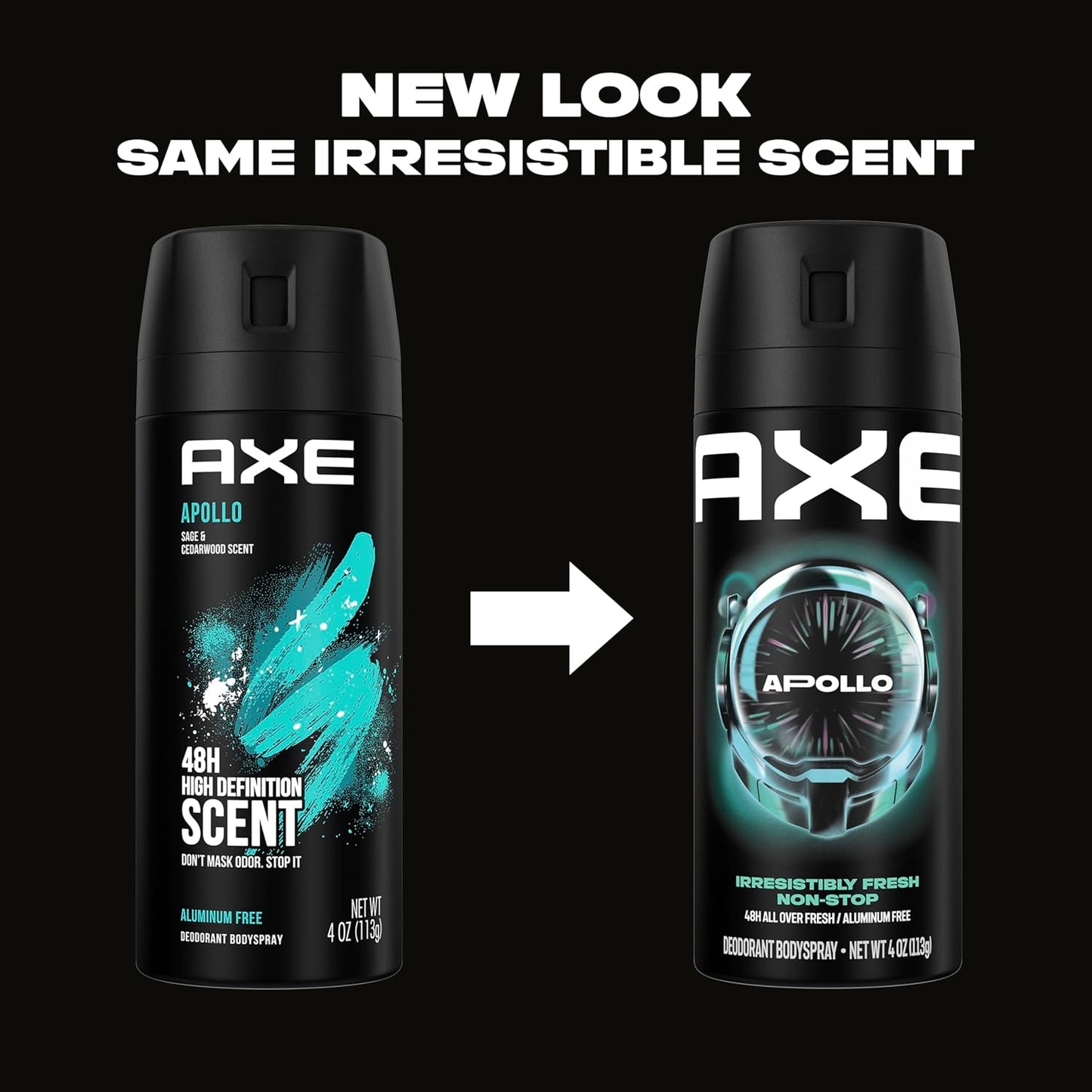 AXE Apollo Body Spray Deodorant Sage & Cedarwood for Long-Lasting Odor Protection, Deodorant for Men (4.0 oz) Pack of 2