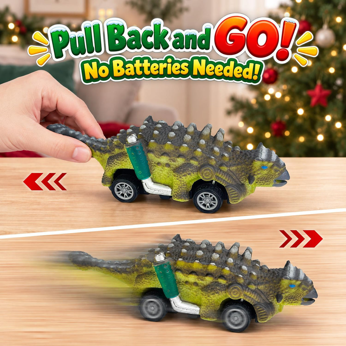 Monster Truck Advent Dinosaur Pull Back Cars for Kids Boys
