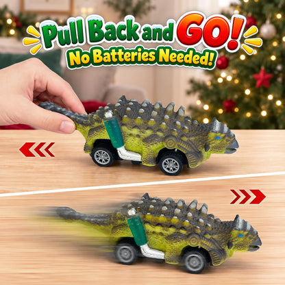 Monster Truck Advent Dinosaur Pull Back Cars for Kids Boys