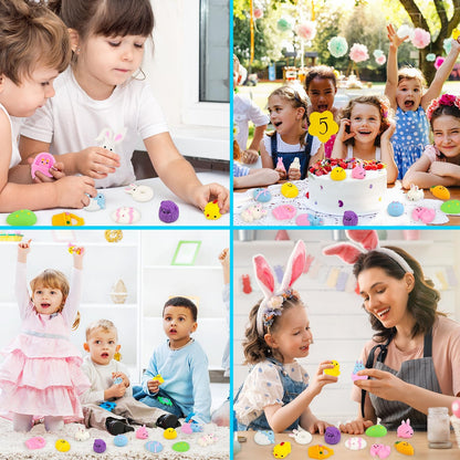 Bulk Easter Egg Fillers Toys Gifts for Kids, 100 PCS Mini Easter Squishies