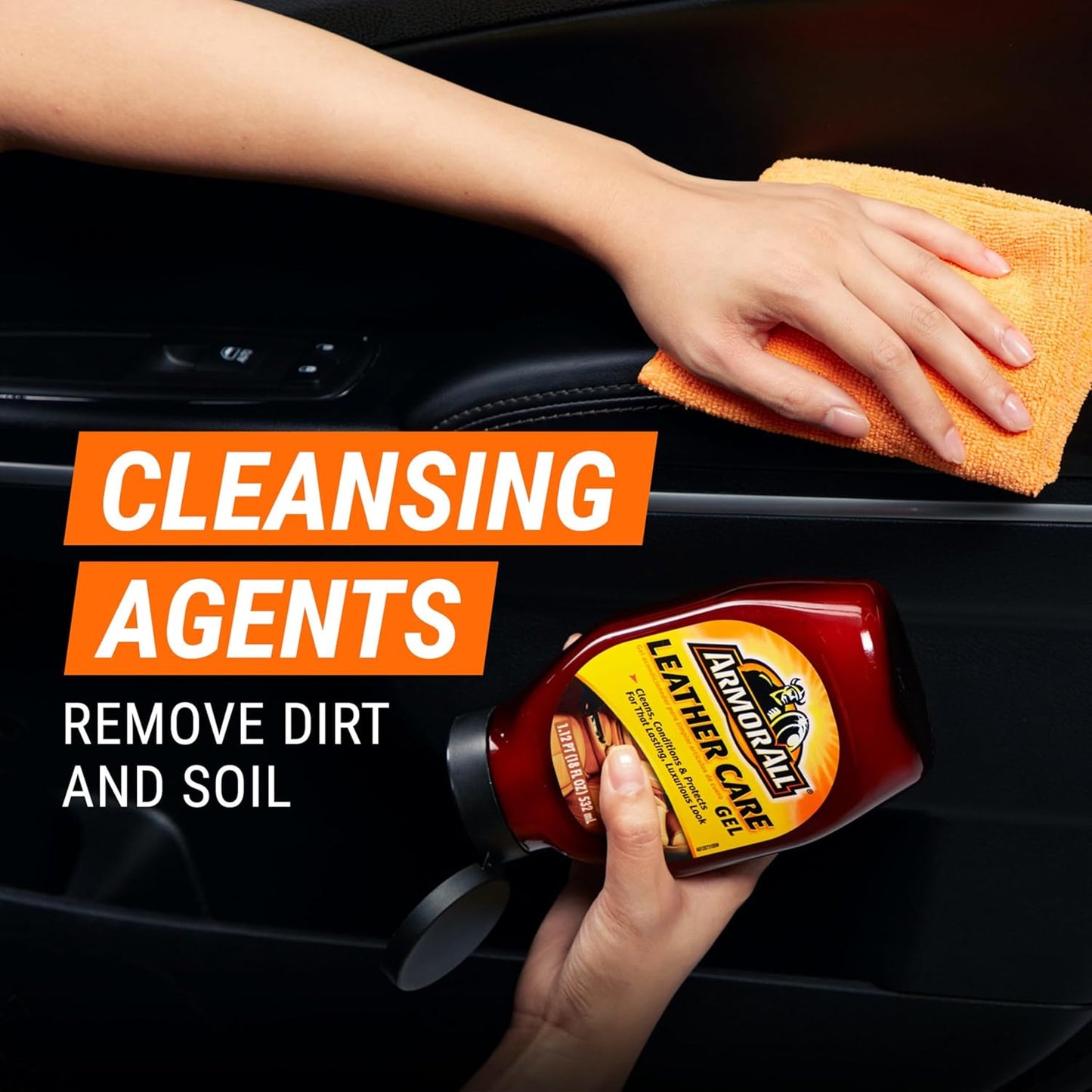 Armor All Car Leather Conditioner Gel, Binneshuise Skoonmaker vir Motors, Vragmotors en Motorfietse (18 Fl Oz)