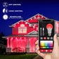 Monster Smart Permanent Outdoor Lights, 150ft, 108 LED Eaves Lights, RGB+IC+WW, Weather & Water Resistant, App & Voice Control, Compatible with Alexa & Google, Halloween, Christmas, Year-Round