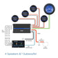 JA-Series JA5CH High Performance Class-D Bridgeable 5-Channel Car Audio Amplifier 1,500 Watts Peak Power | Efficient Compact Design