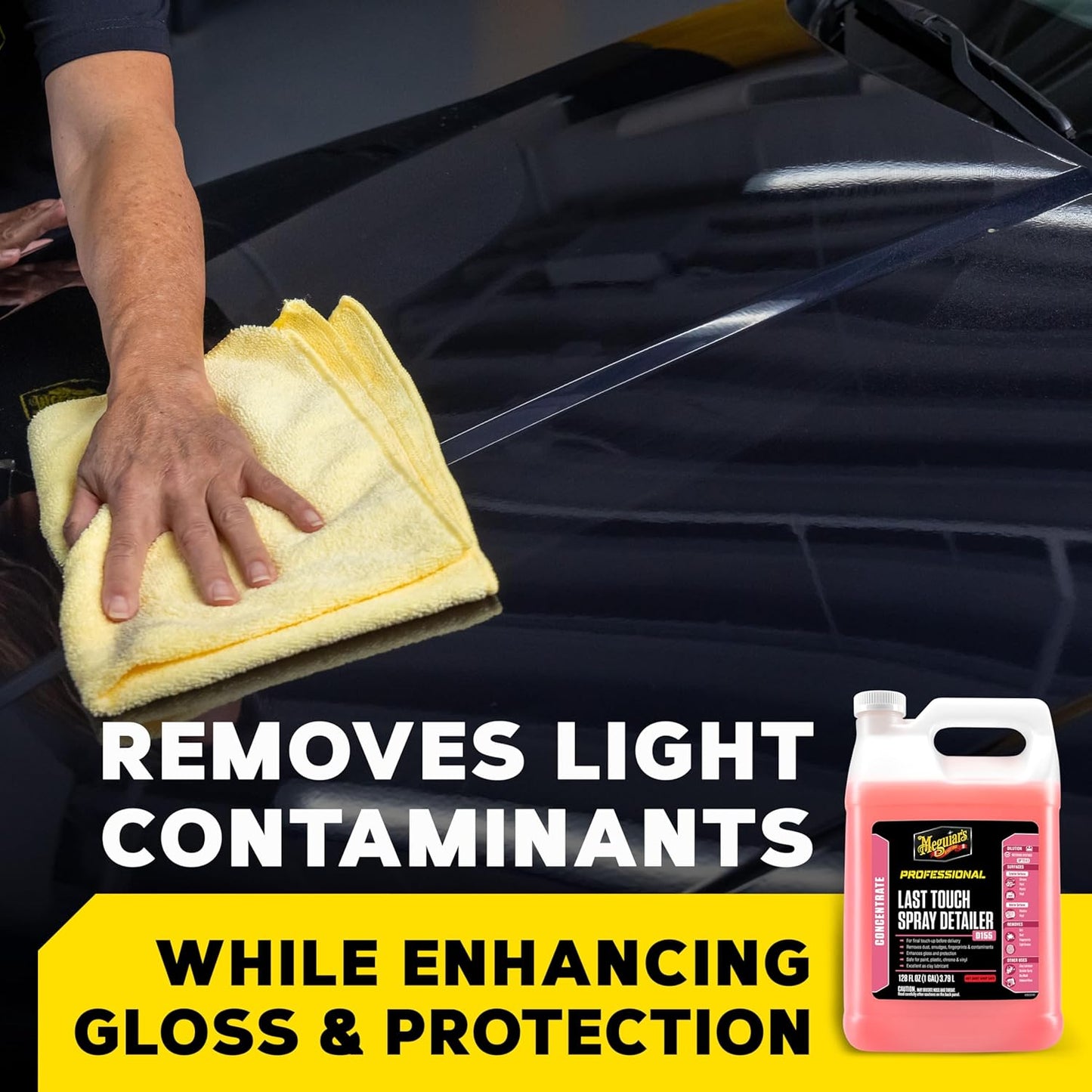 Meguiar's Last Touch Spray Detailer Verwyder Stof, Vlekke, Vingerafdrukke Verhoog Beskerming, (1 Gallon)