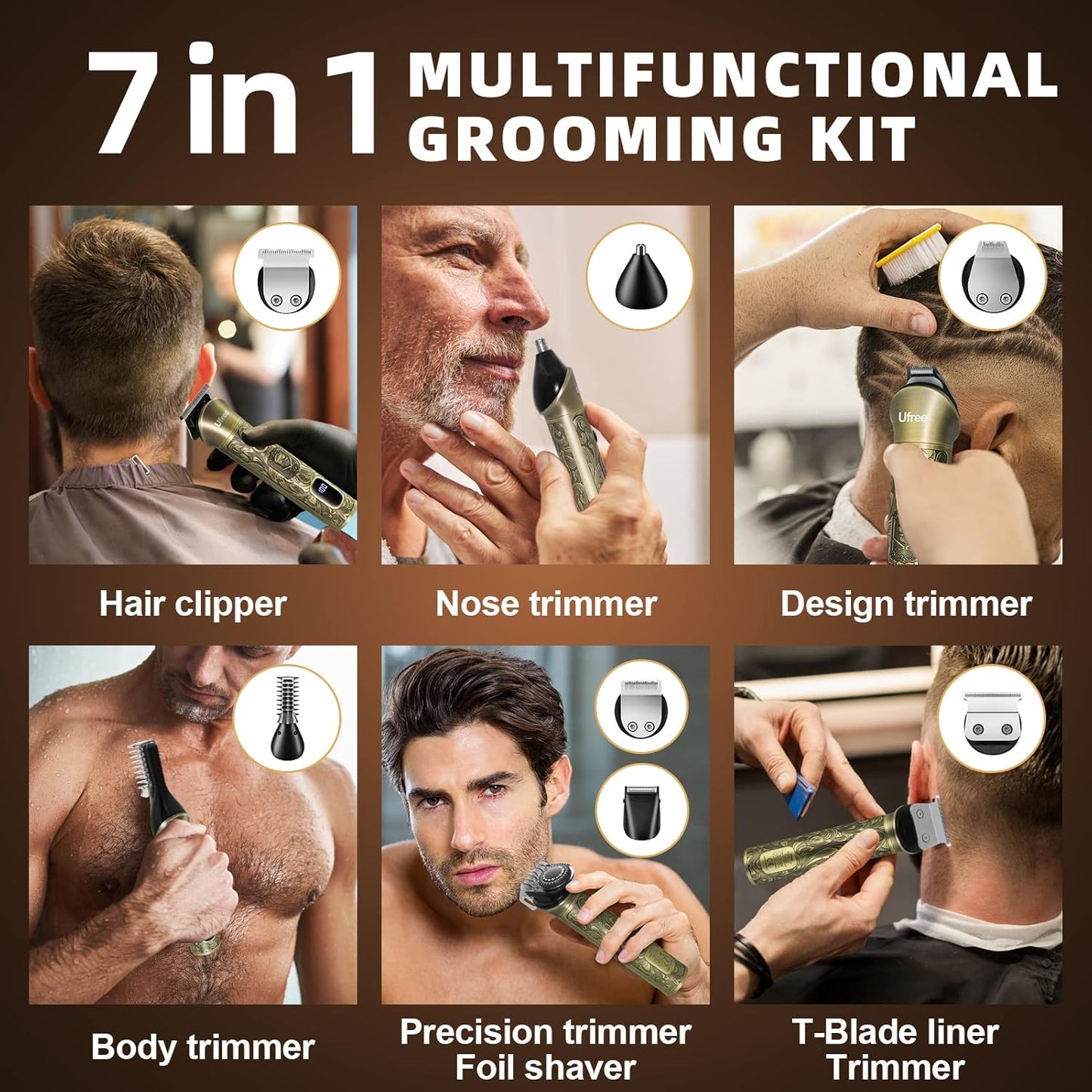 Beard Trimmer for Men, Beard Grooming Kit, Electric Shaver