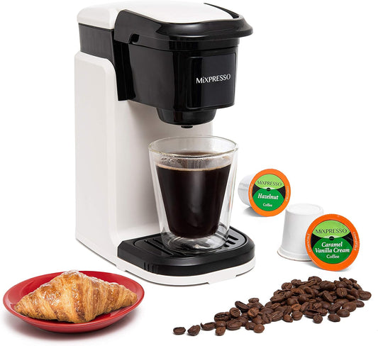 Mixpresso Enkelkoppie Koffieblaaier - Vinnige Brou, Een-Druk-Funksie, 350ml Eenkoppie Koffiemaker