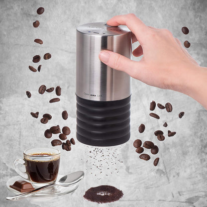 Mixpresso Elektriese Koffiemeul Met USB En Met Maklike Aan/Af-Knoppie, Koffieboontjiemeul & Speserymeul Vir Kruie, Neute & Graankorrels, Speserymeul.