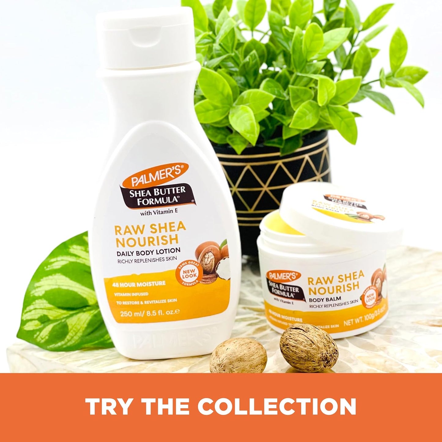 Palmer's Shea Formula Raw Shea Body Lotion 48hr Moisture - Vitamin Infused to restore and revitalized, 8.5oz (Pack of 2)
