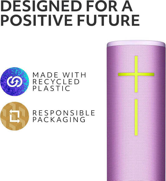 Ultimate Ears Boom 4 Draagbare Waterdigte Bluetooth-luidspreker met 360-Grade Meesleurende Klank, Buitelewe Drywende Luidspreker, 15-Uur Battery, 45 m Reikafstand - Lila