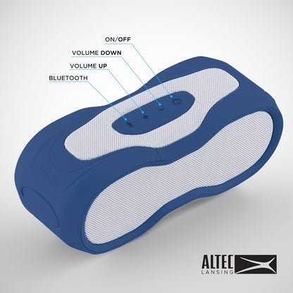 Altec Lansing BoomJacket XL Dradlose Bluetooth-luidspreker, Magnetiese Waterdigte Luidspreker, IPX7 Buiteluidspreker met 24H Speeltyd, Draagbare Luidspreker met Karabiner, Monteerbaar, Vinnige Laai