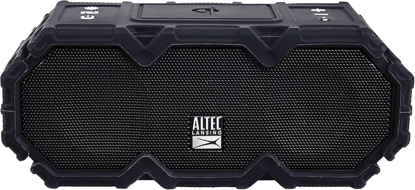 Altec Lansing LifeJacket - Waterdigte Bluetooth-luidspreker, duursame en draagbare luidspreker met Qi-draadlose laai en stemassistent, swart