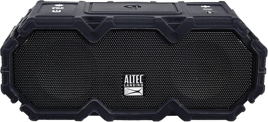 Altec Lansing LifeJacket - Waterdigte Bluetooth-luidspreker, duursame en draagbare luidspreker met Qi-draadlose laai en stemassistent, swart