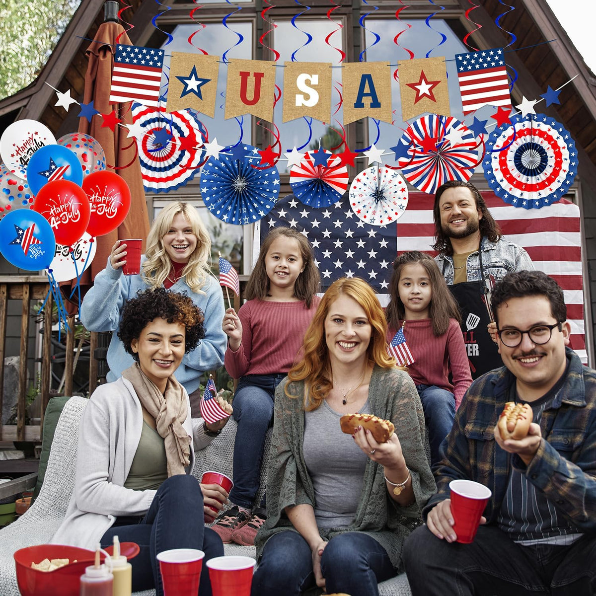 28 PCS Special Decorations, Patriotic Party Supplies for Memorial / Independence Day