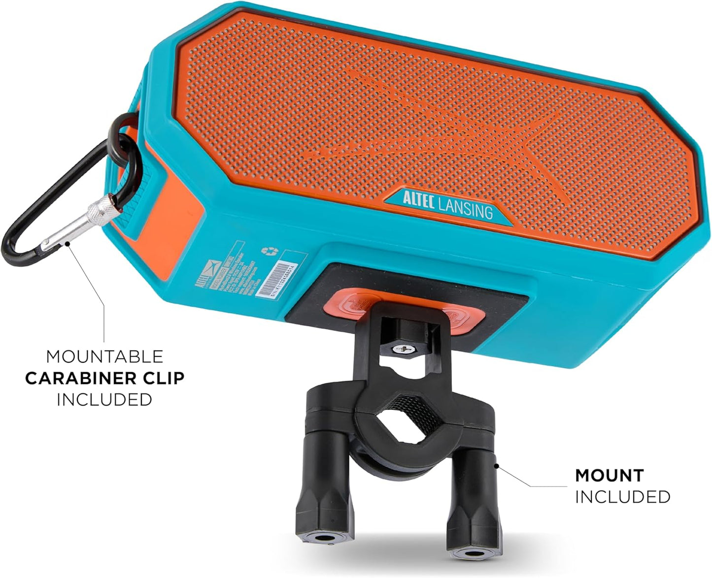 Draagbare Bluetooth-luidspreker HYDRABLAST 2.0, Waterdig IP67, 20W Uitsetkrag, Magnetiese Bluetooth-luidspreker (Miami Dolphins)