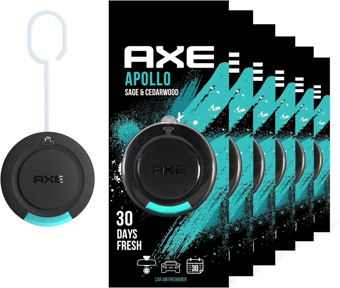 AXE Apollo Scent 3D Hanging Gel Car Air Freshener 30 day Fresh - (Pack of 2)