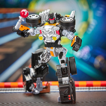 Transformers Collaborative Hot Wheels x Bone Shaker, Deluxe Class 5-Inch Robot Action Figure Converts to Car, Car Toys for Ages 8+