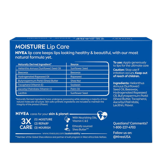 NIVEA Velversorgingstel, Essensieel Verrykende Liggaamroompak (2 x 16.9 Fl Oz) + Vog Lipversorging Lipbalsemstel (4 x 0.17 Oz), Dermatologies Getoets vir Velversoenbaarheid