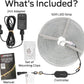 Monster Smart 50 Foot RGB+IC+WW Outdoor LED Light Strip, Sound Reactive, Dimmable, Multicolored & Multi-White, IP44 Waterproof, Weather Resistant, App Control, Compatible with Alexa, Google Home, Siri
