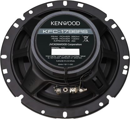 Kenwood KFC-1798RS 6-3/4" 2-rigting-motorluidsprekers – 330W-piekkrag, gebalanseerde koepelhoëttoonluidspreker, akoestiese klankharmoniseerder, maklike installasie