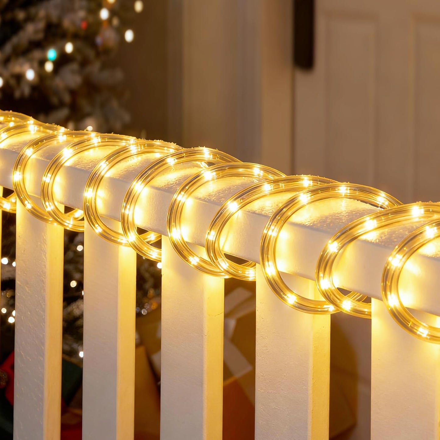 40VT LED Kersstok Touligte, Waterdigte 360 LED Kersfees Versiering Liggies - (Warm Wit)