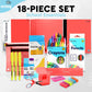 Back to School Supplies for Kids, Red School Supply Box Premium Quality Kids School Supplies Kit, Kindergarten School Supplies for Girls and Boys, 78 Piece Set