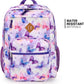 26L Backpack for School, College, and Travel: Water Resistant Bookbag with 8 Compartments - Butterfly Purple
