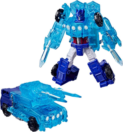 Transformers CYBERWORLD Optimus Prime Armored Cyber Changers Energon Surge