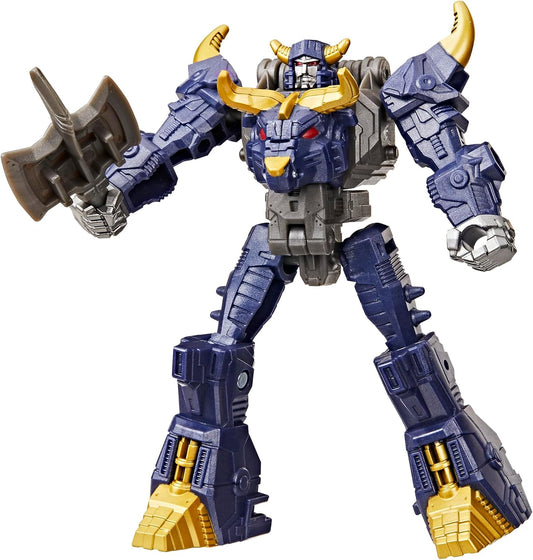 Transformers CYBERWORLD Megatron Cyber Changers 4-Inch Action Figure, Quick Change to Bull Mode, Robot Toys - (6 and Up)