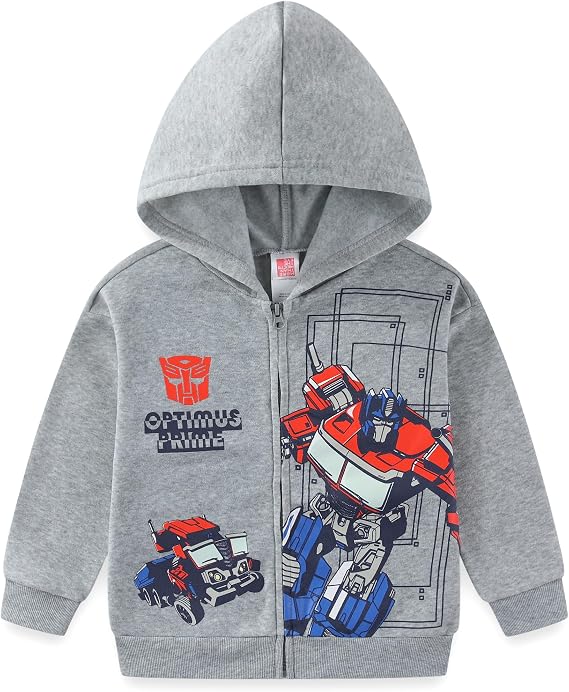 Transformers Optimus Prime Boys Zip Up Hoodie for Big Kids