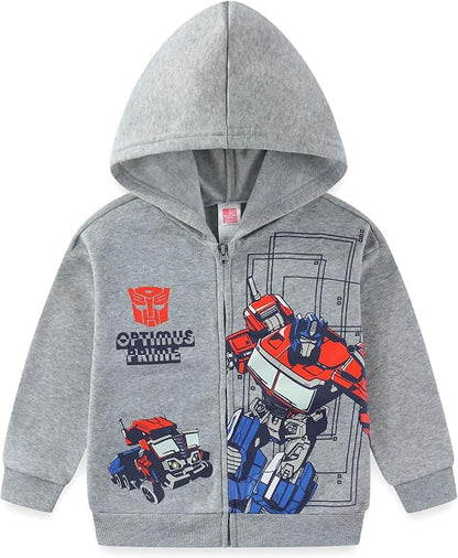 Transformers Optimus Prime Boys Zip Up Hoodie for Big Kids