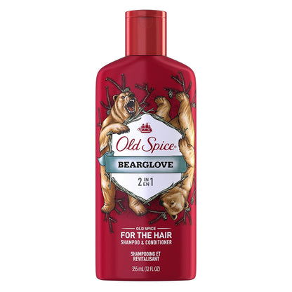 Old Spice 2 in 1 Men's Shampoo and Conditioner (Bearglove) 12oz