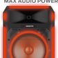 Monster X6 All-in-One Bluetooth Speaker System, Party Speaker, PA | 600W Power, 15" Sub | Beat Synced LED Lights, All Terrain Wheels, TWS Pairing, App Control | Includes Adjustable Tripod & Microphone