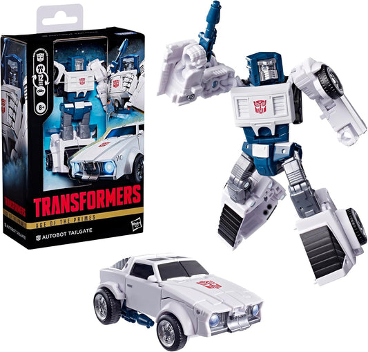 Transformers Age of the Primes Autobot Tailgate, Deluxe Class 5.25-inch Converting Action Figure, Robot Toys (Ages 8+)