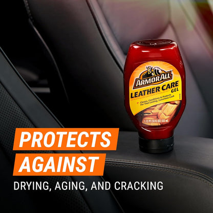 Armor All Car Leather Conditioner Gel, Binneshuise Skoonmaker vir Motors, Vragmotors en Motorfietse (18 Fl Oz)